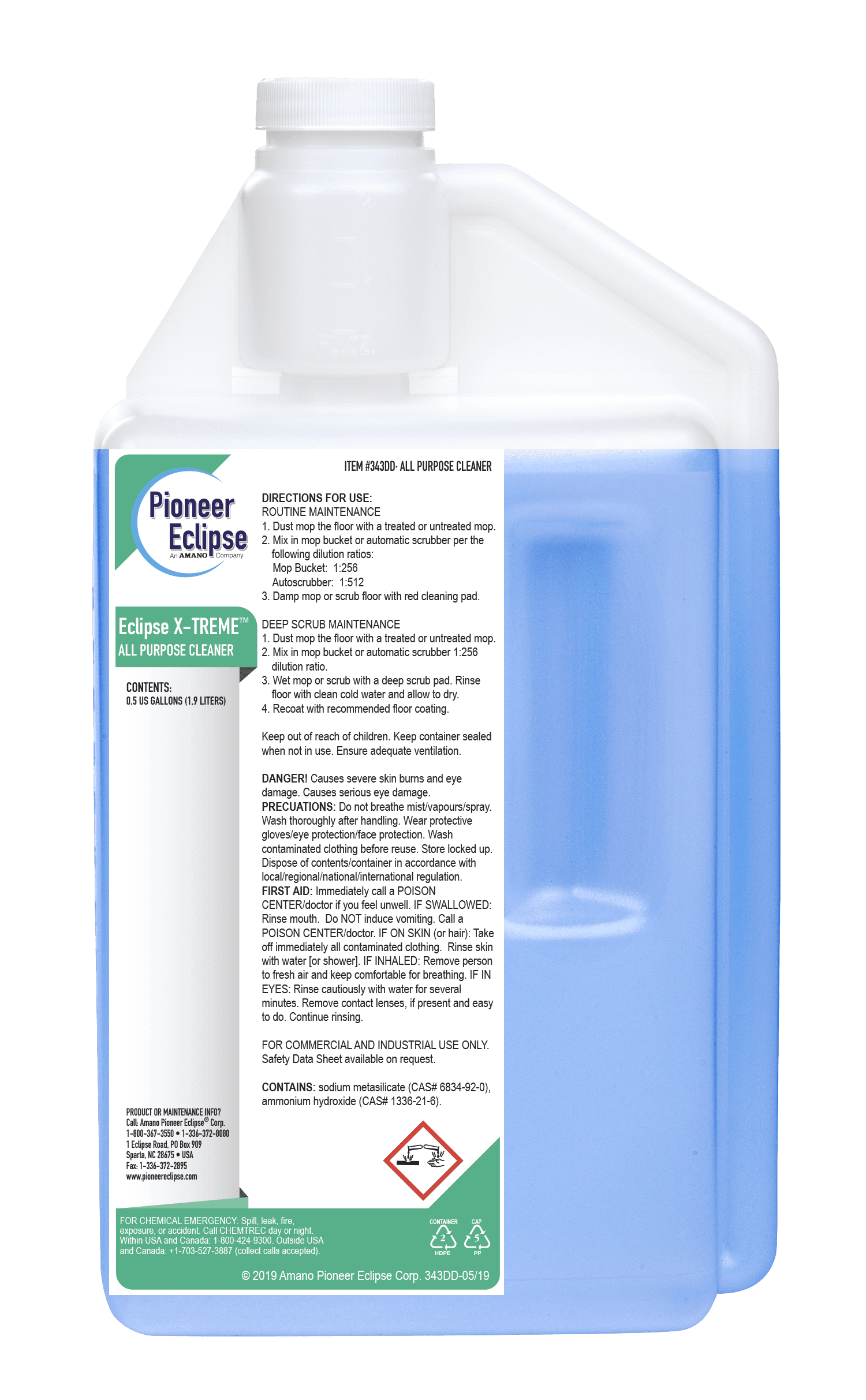 Eclipse™ X-treme Fresh & Clean All Purpose Cleaner 64 OZ Liquid 3/Case