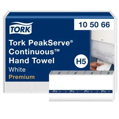 Tork PeakServe Continuous™ Folded Guest Towel H5 8.85X7.91 IN 3.15X7.91 IN 1PLY White Premium Continuous Embossed Refill 270 Sheets/Pack 12 Packs/Case 3240 Count/Case