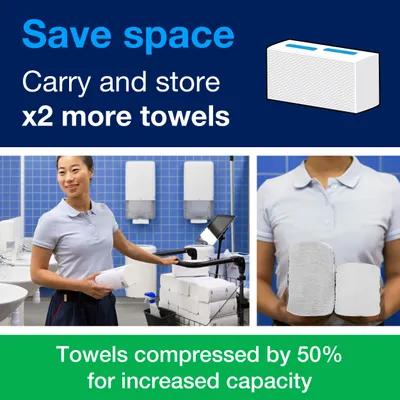 Tork PeakServe Continuous™ Folded Guest Towel H5 8.85X7.91 IN 3.15X7.91 IN 1PLY White Premium Continuous Embossed Refill 270 Sheets/Pack 12 Packs/Case 3240 Count/Case