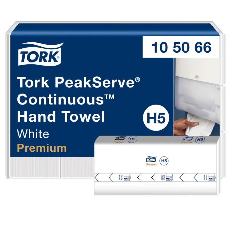 Tork PeakServe Continuous™ Folded Guest Towel H5 8.85X7.91 IN 3.15X7.91 IN 1PLY White Premium Continuous Embossed Refill 270 Sheets/Pack 12 Packs/Case 3240 Count/Case