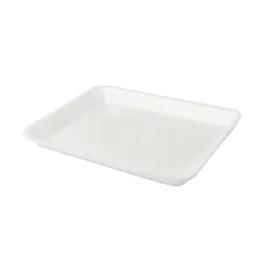 9P Meat Tray 9X11.75X1.25 IN 1 Compartment Polystyrene Foam White Rectangle 200/Case