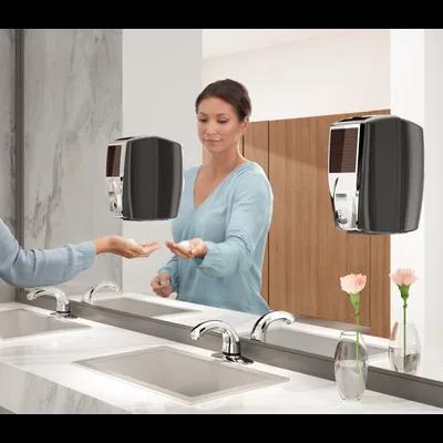 Soap Dispenser 5.88X5.88X12 IN Black Chrome Plastic 1/Each