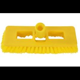 Floor Scrub Brush Plastic Yellow Rectangle 1/Each