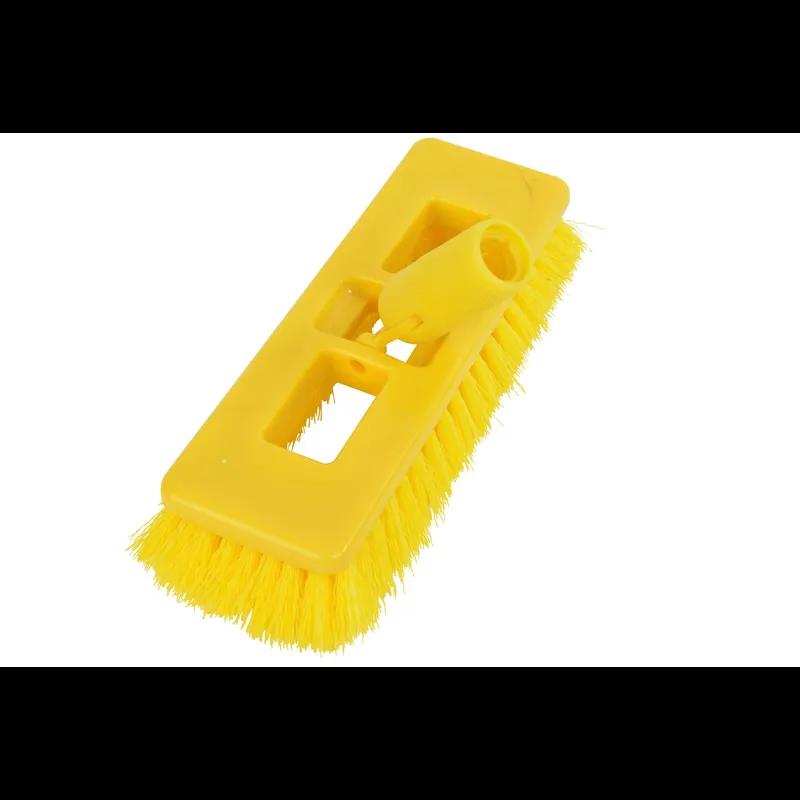 Floor Scrub Brush Plastic Yellow Rectangle 1/Each