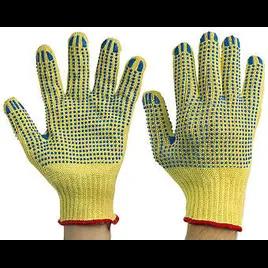 General Purpose Gloves Universal Yellow Cut Resistant Rubber Latex 2-Sided Knit Wrist 1/Pair