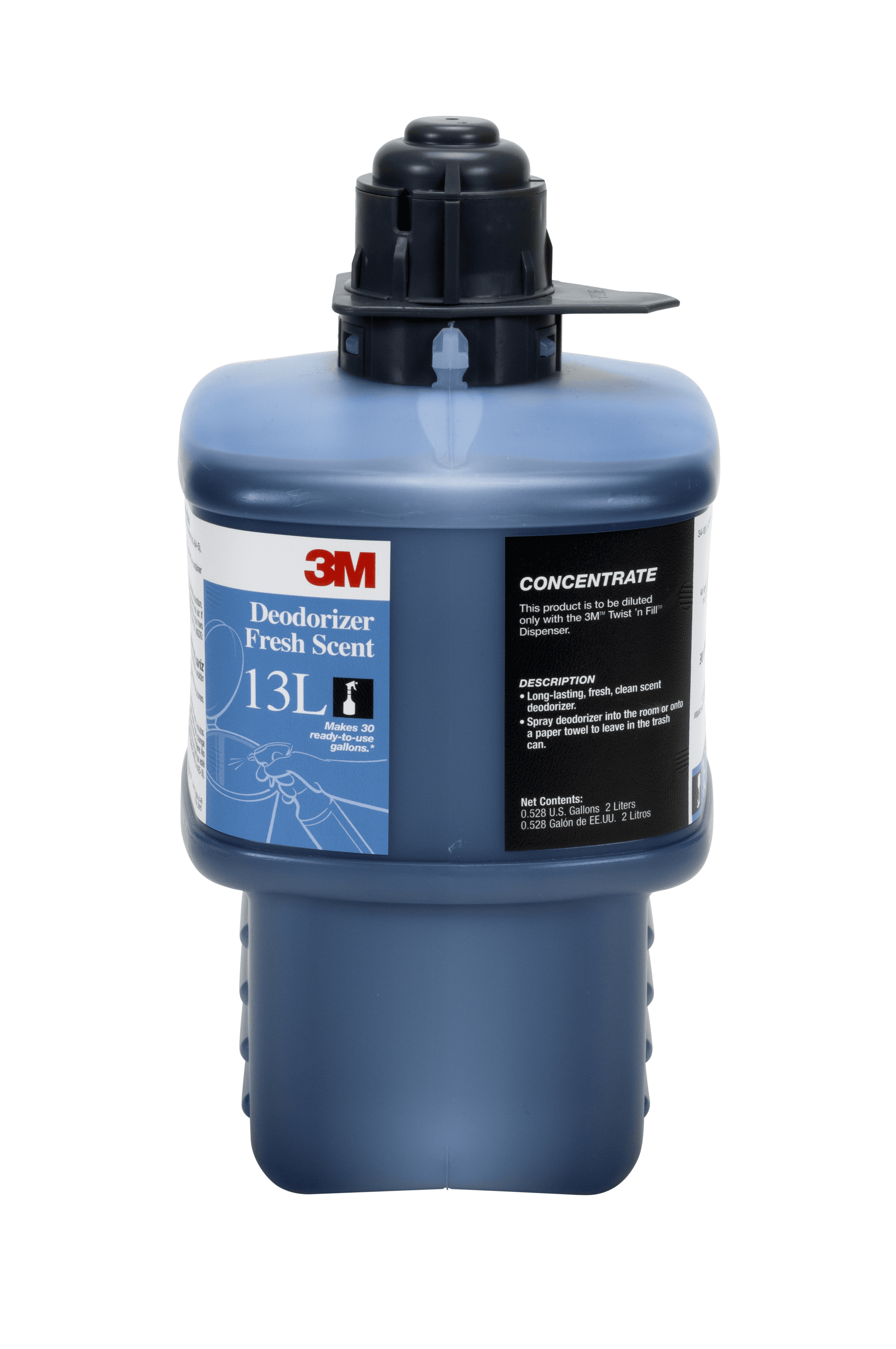 3M™ 13L Deodorizer Fresh Scent Gray Liquid Concentrate 2 L For Twist 'n Fill™ Dispenser 6/Case