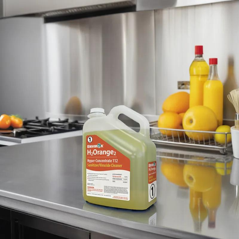 H2Orange2 Hyper-Concentrate Fresh Orange Cleaner & Sanitizer 5 GAL Degreaser Liquid Concentrate Peroxide 1/Pail