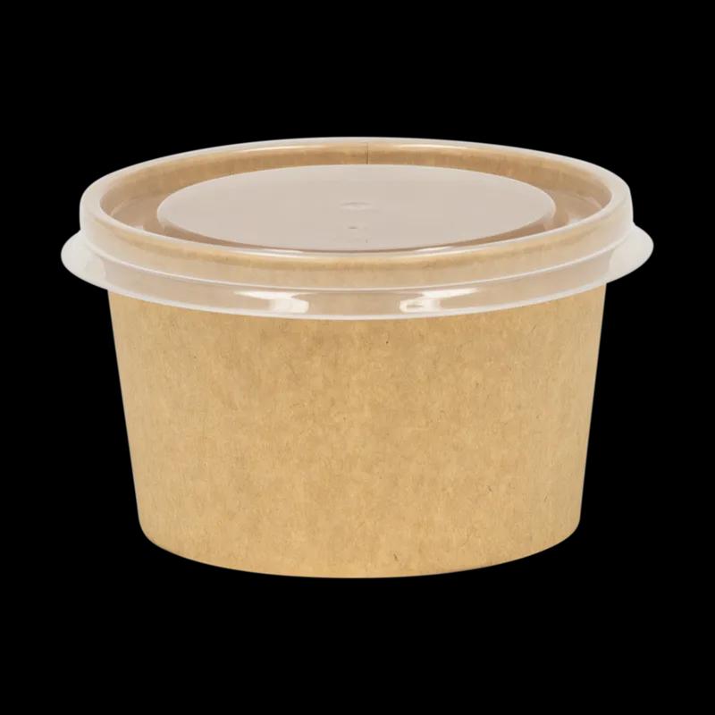 Soup Food Container Base 8 OZ Paperboard Kraft Leak Resistant 500/Case