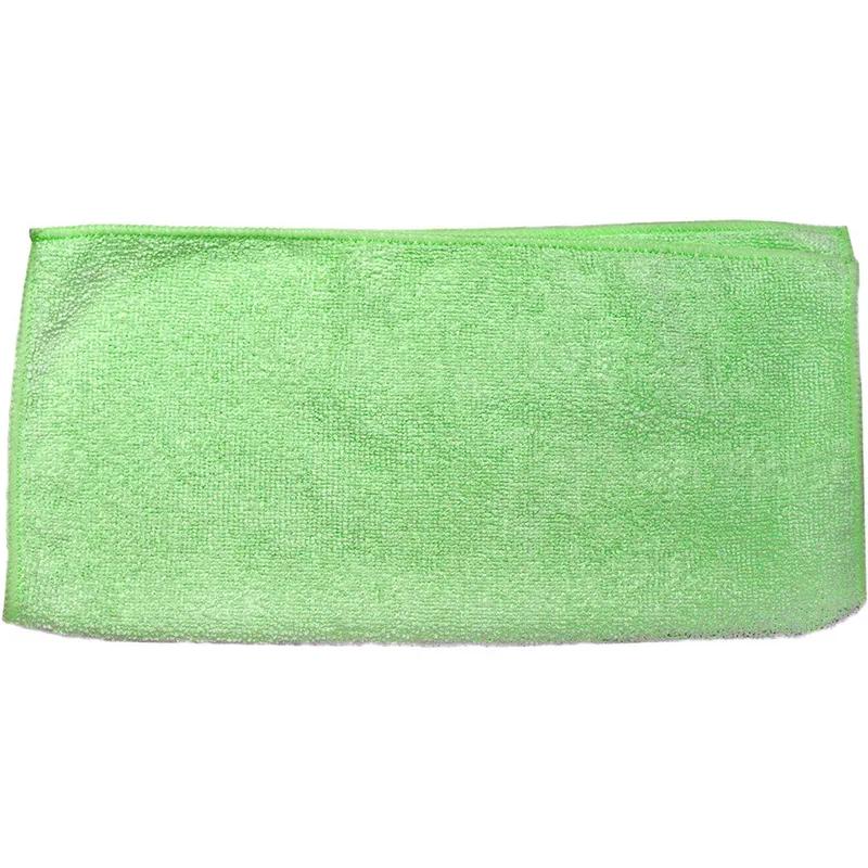 Cleaning Cloth 12X12 IN 250 G Microfiber Green Square 12/Pack