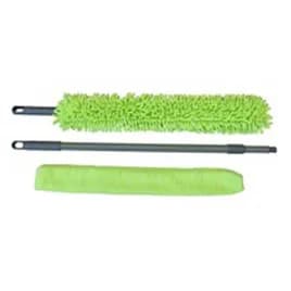 General Purpose Duster & Handle Kit Microfiber Green 1/Each