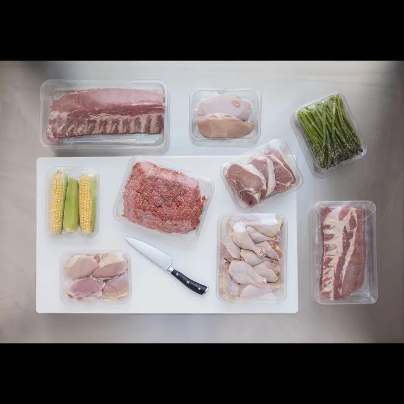 8P Meat Tray 10.182X7.938X1.5 IN 1 Compartment PET Clear Rectangle Rolled Rim 220/Case