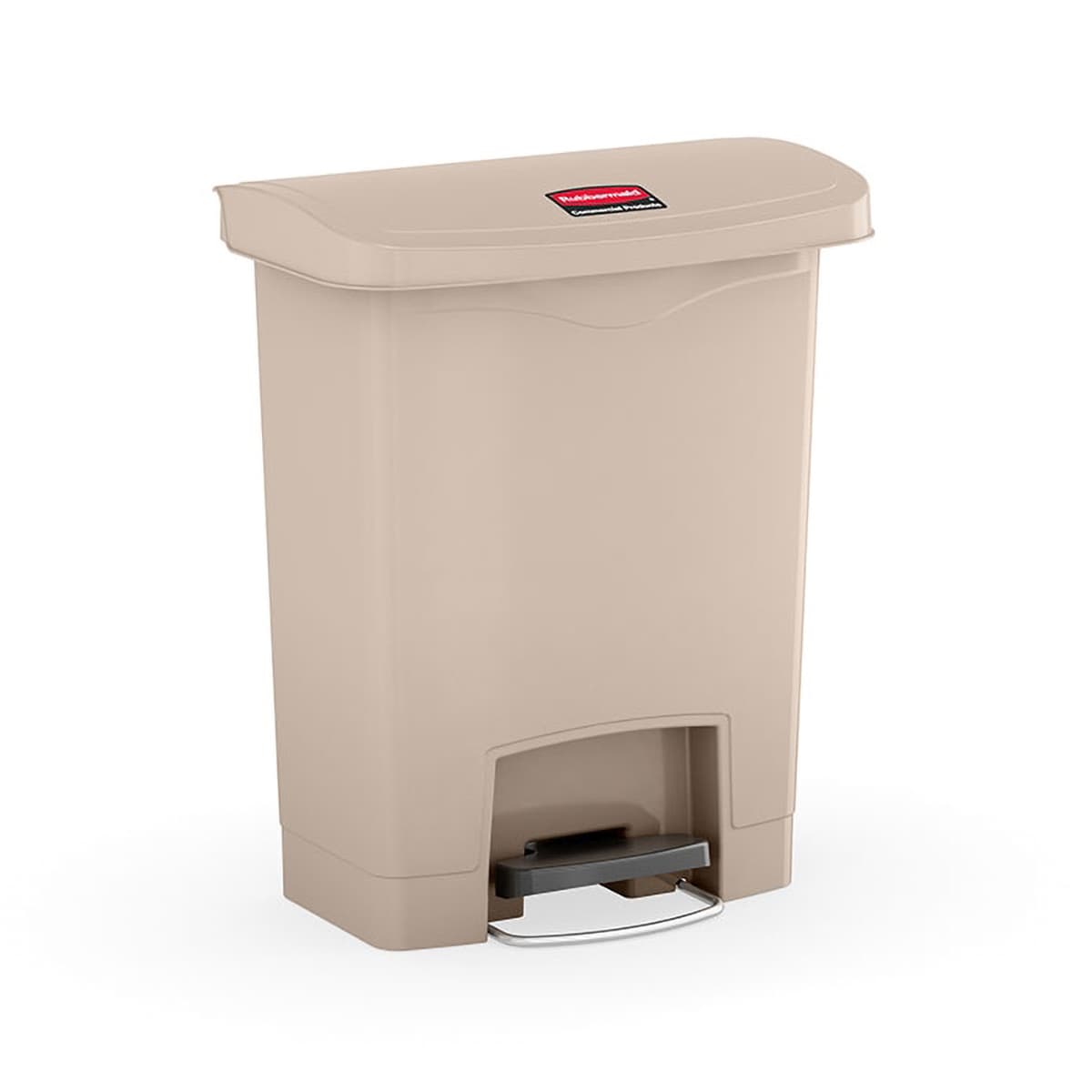 Slim Jim® 1-Stream Trash Can 18.24X11.92X22.22 IN 8 GAL 32 QT Beige Resin Step-On Slim 1/Each