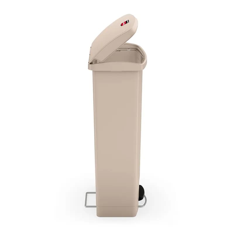 Slim Jim® 1-Stream Trash Can 18.24X11.92X22.22 IN 8 GAL 32 QT Beige Resin Step-On Slim 1/Each