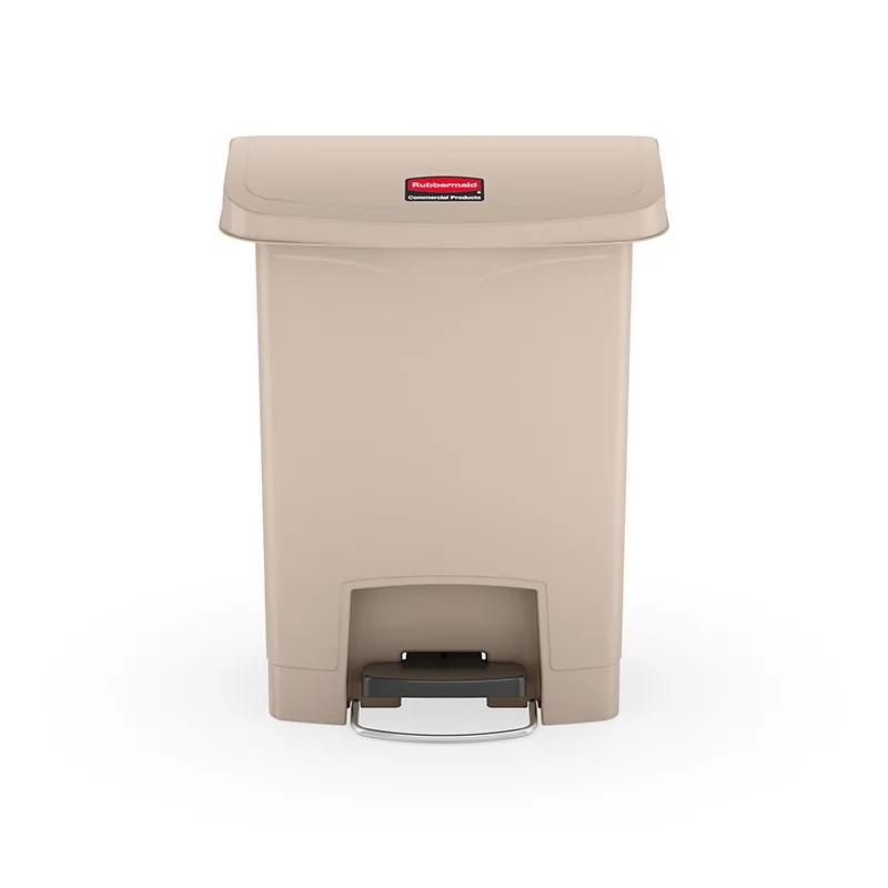 Slim Jim® 1-Stream Trash Can 18.24X11.92X22.22 IN 8 GAL 32 QT Beige Resin Step-On Slim 1/Each