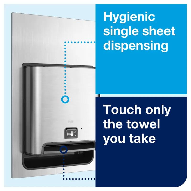 Tork H1 Paper Towel Dispenser 8X18X27 IN Wall Mount Hard Roll Recessed Automatic Touchless Intuition Sensor 1/Each