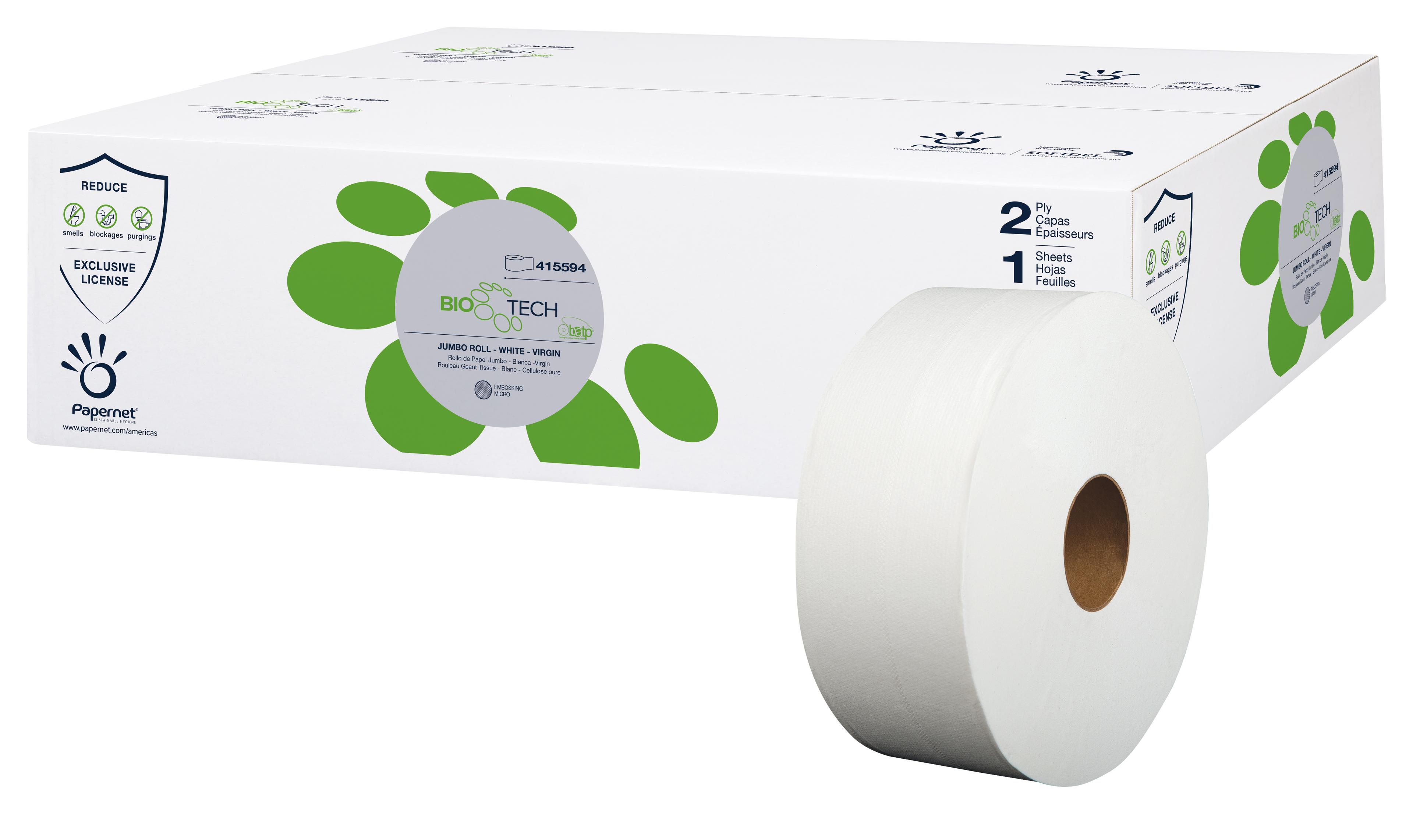 Toilet Paper & Tissue Roll 3.5IN X700FT 2PLY White Embossed 7.83IN Roll 3.41IN Core Diameter 12 Rolls/Case