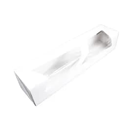 Bakery Box 18.5X4X3.5 IN Corrugated Paperboard White Auto-Lock Bottom With Window 200/Case