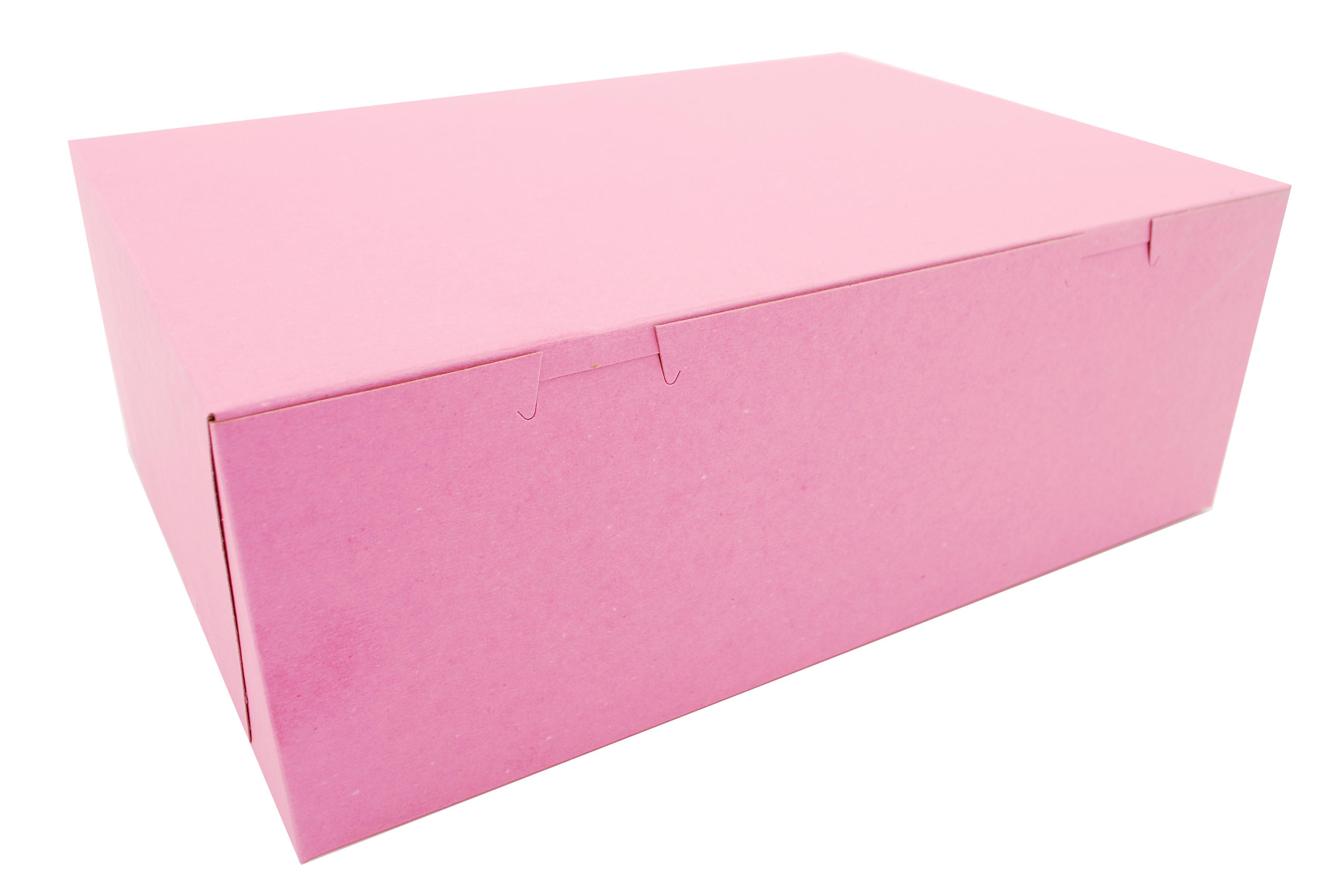 Cake Box 14X10X5 IN Corrugated Paperboard Pink 100/Bundle