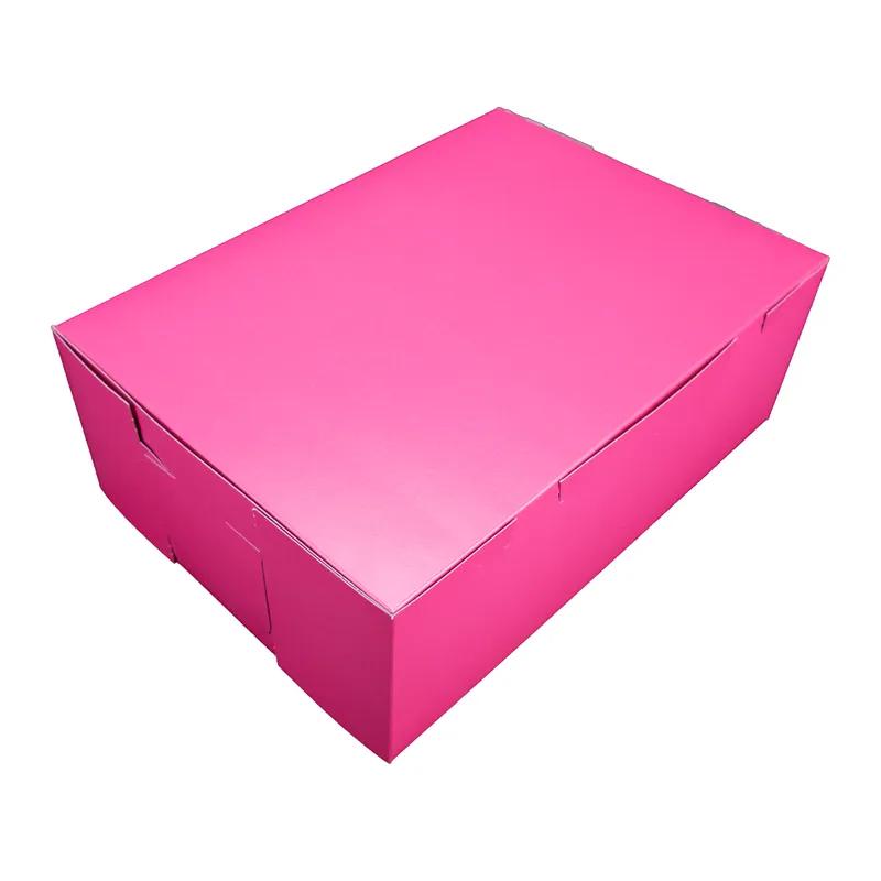 Cake Box 14X10X5 IN Corrugated Paperboard Pink 100/Bundle