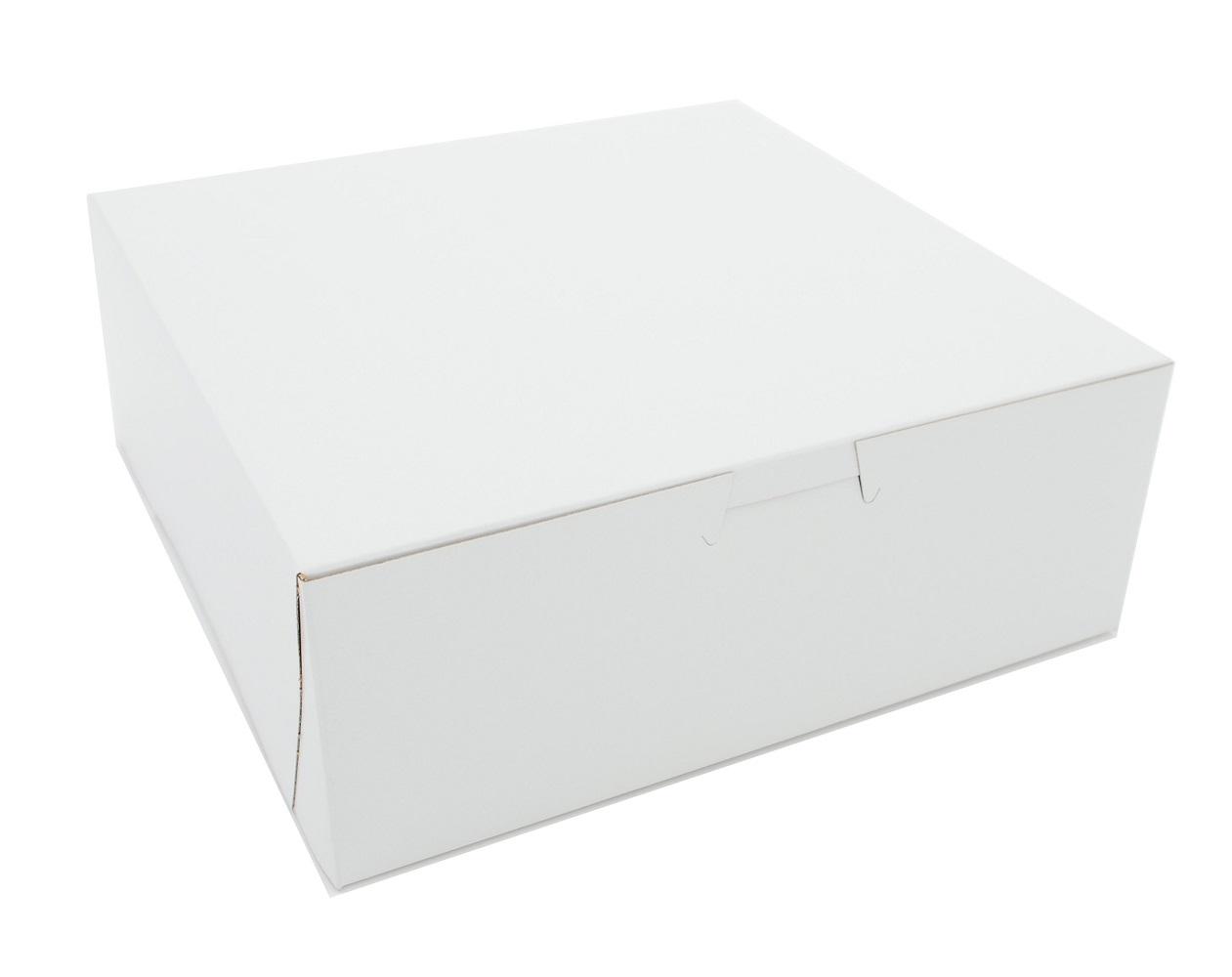 Bakery Box 8X8X3 IN Corrugated Paperboard White 250/Case