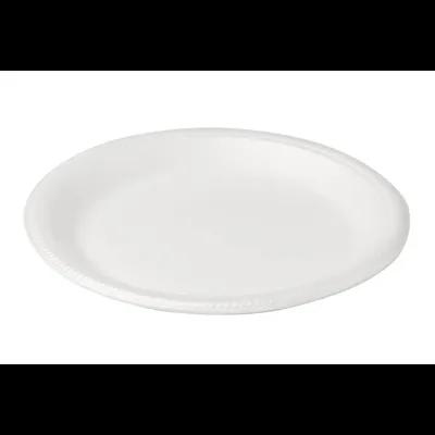 Plate 9 IN Polystyrene Foam White Round 500/Case