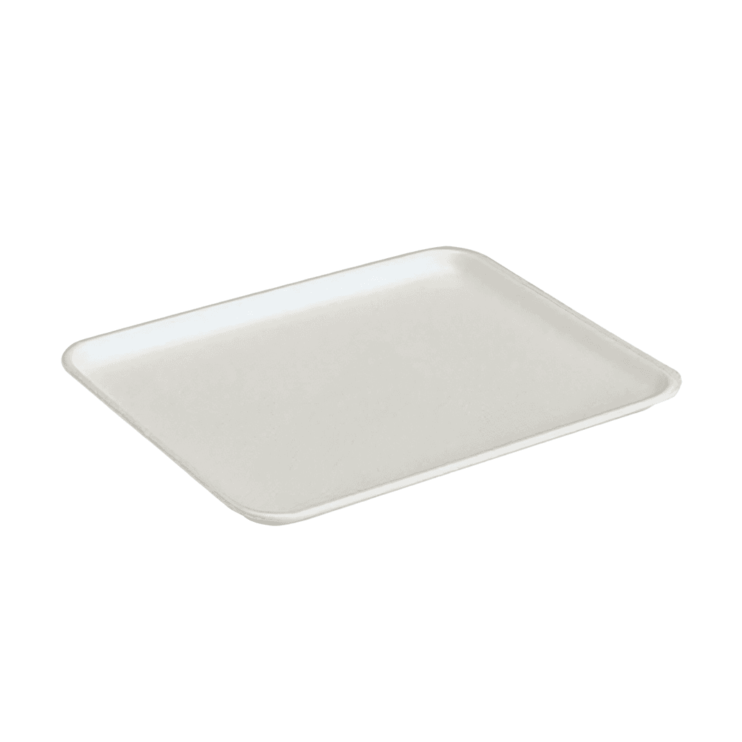 1.5 Meat Tray 1 Compartment Polystyrene Foam White 1000/Case