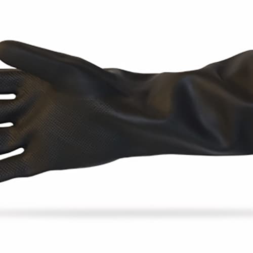 ProWorks® Food Service Gloves XL 16 IN Black 40MIL Heavy Duty Latex Unlined Raised Diamond Grip 72 Count/Case