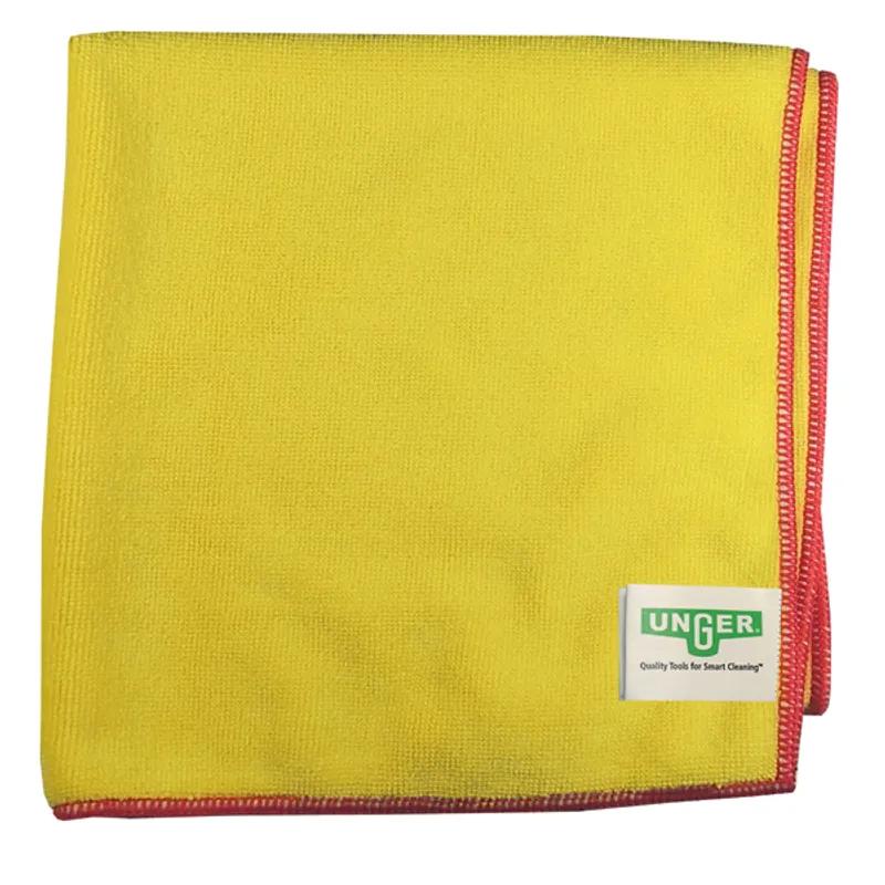 MicroWipe 4000 Cleaning Cloth 16X15 IN Heavy Duty Microfiber Red Yellow 10/Case