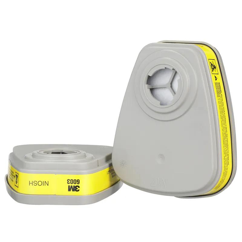 3M™ 6003/07047(AAD) Vapor & Acid Gas Cartridge 4.2X3.4 IN Yellow 30 Count/Pack 2 Packs/Case