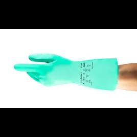 Gloves Large (LG) 13 IN Green 11MIL Nitrile Rubber Chemical Resistant Sandpatch 12 Count/Pack 12 Packs/Case