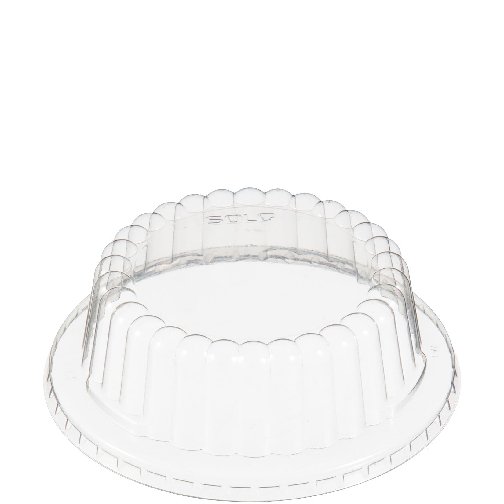 Solo® Lid Dome 4.63X1.5 IN 1 Compartment PET Clear For 16 OZ Cold Container Unhinged No Hole 100 Count/Pack 5 Packs/Case