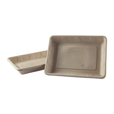 Serving Tray 9.4X6.9X1.2 IN Molded Fiber Natural Rectangle 125 Count/Pack 2 Packs/Case 250 Count/Case