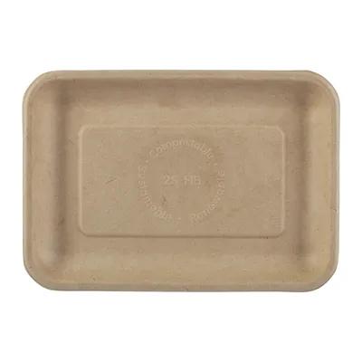 Serving Tray 8X5.75X0.6 IN Molded Fiber Natural Rectangle 125 Count/Pack 4 Packs/Case 500 Count/Case
