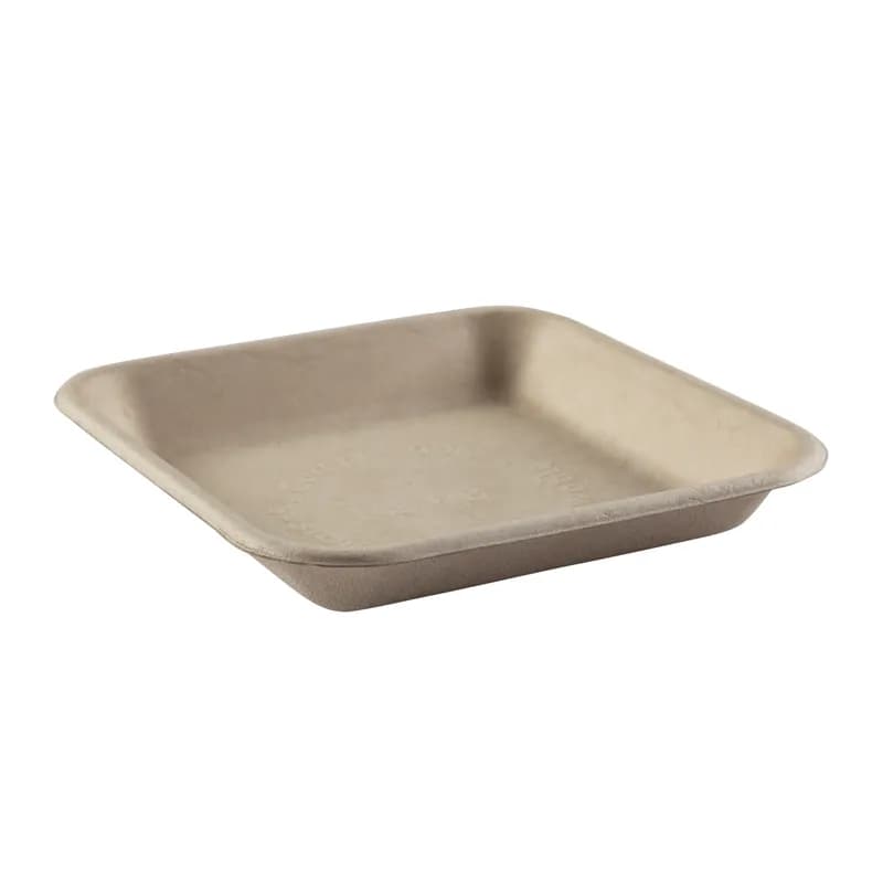 PrimeWare® Serving Tray 6X6X0.875 IN Molded Fiber Tan Square 500/Case