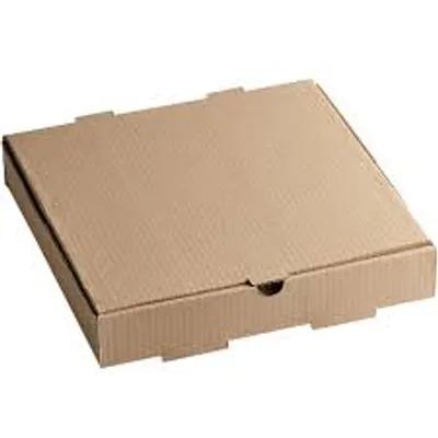 Pizza Box 14X14X2 IN Corrugated Cardboard White Kraft Plain B-Flute 50/Bundle