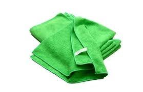Cleaning Cloth 6X16 IN 250GM Microfiber Green 12/Pack