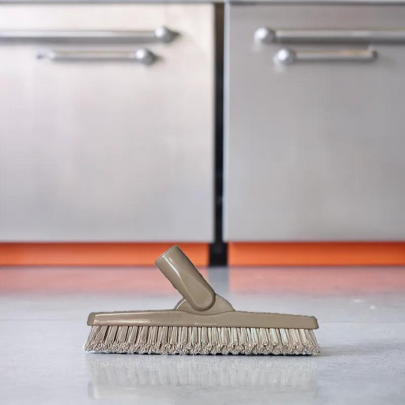 Floor Grout & Tile Brush 8.5 IN Heavy Duty Plastic Gray Rectangle 1/Each