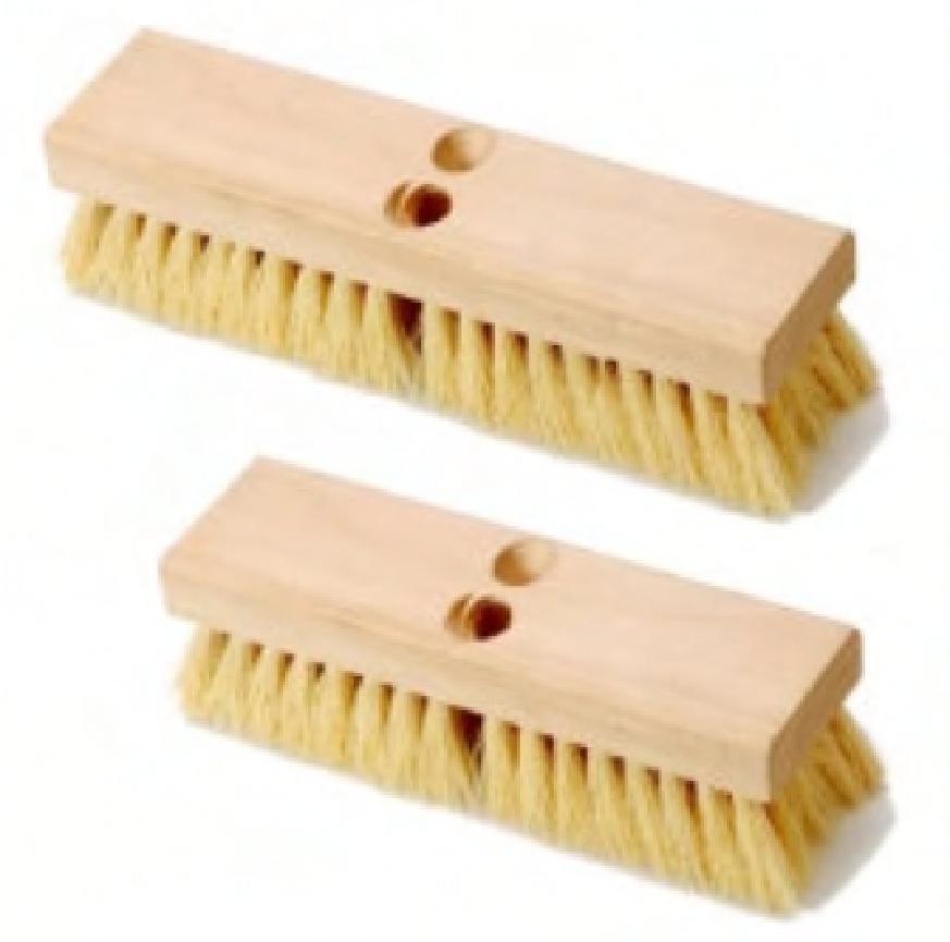Deck Brush 10 IN Plastic Yellow 2 IN Trim 1/Each
