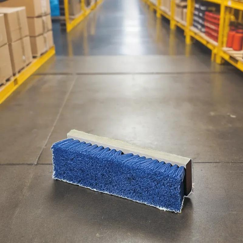 Floor Deck Brush 10 IN Wood Plastic Blue Rectangle 12/Case