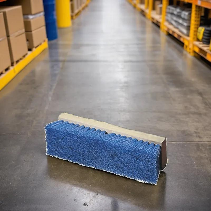 Floor Deck Brush 10 IN Wood Plastic Blue Rectangle 12/Case