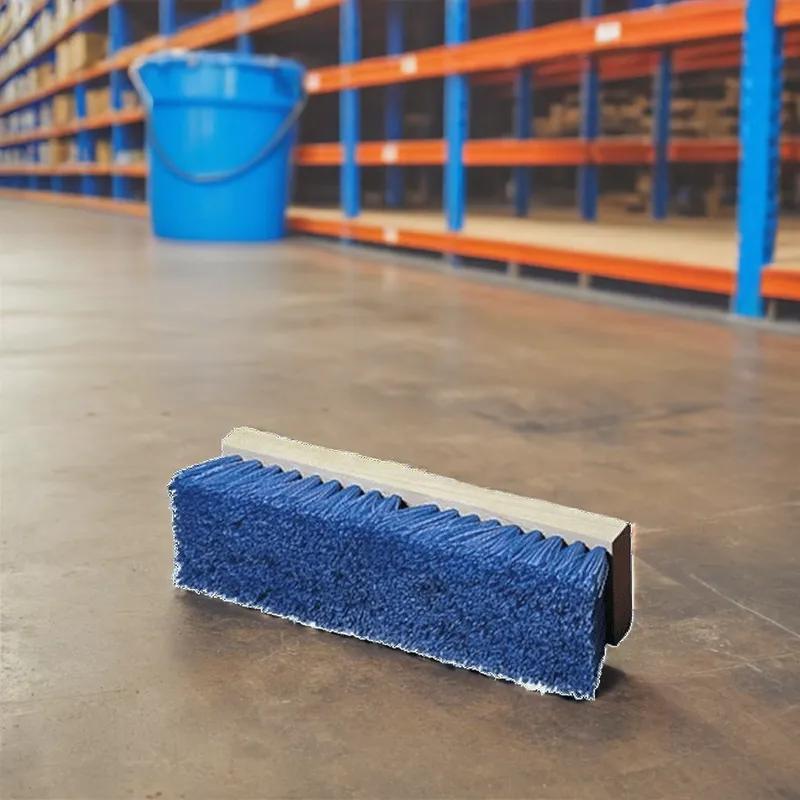 Floor Deck Brush 10 IN Wood Plastic Blue Rectangle 12/Case