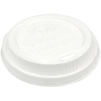 89-Series Lid Dome CPLA White For Hot Cup With Hole 1000/Case