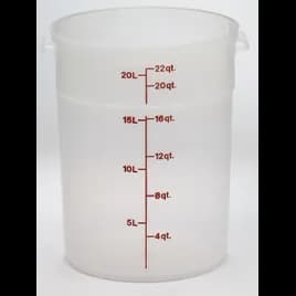 Food Storage Container 22 QT Translucent Round 6 Count/Case