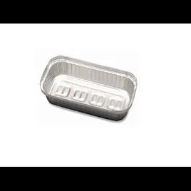 Bakery Box 48 OZ Corrugated Aluminum Silver Oblong Performance 500/Case
