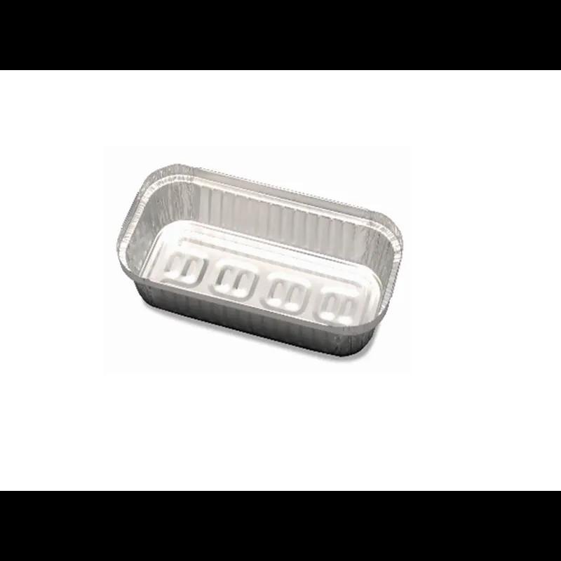 Bakery Box 48 OZ Corrugated Aluminum Silver Oblong Performance 500/Case