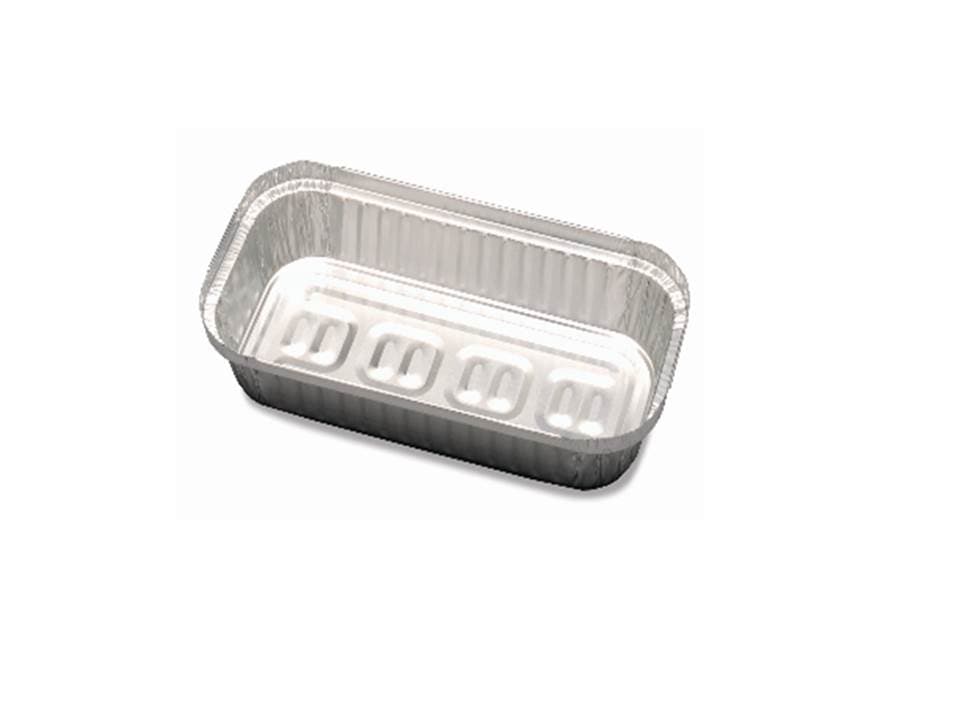 Bakery Box 48 OZ Corrugated Aluminum Silver Oblong Performance 500/Case