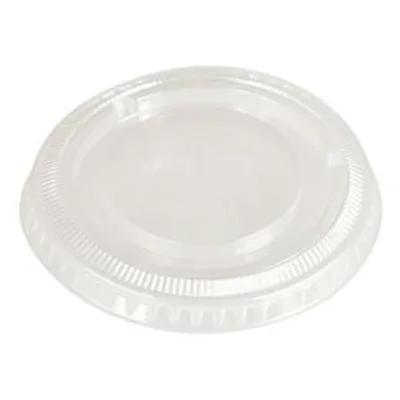Lid Flat Plastic Clear Round For 1.5-2-2.5 OZ Souffle & Portion Cup 2500/Case