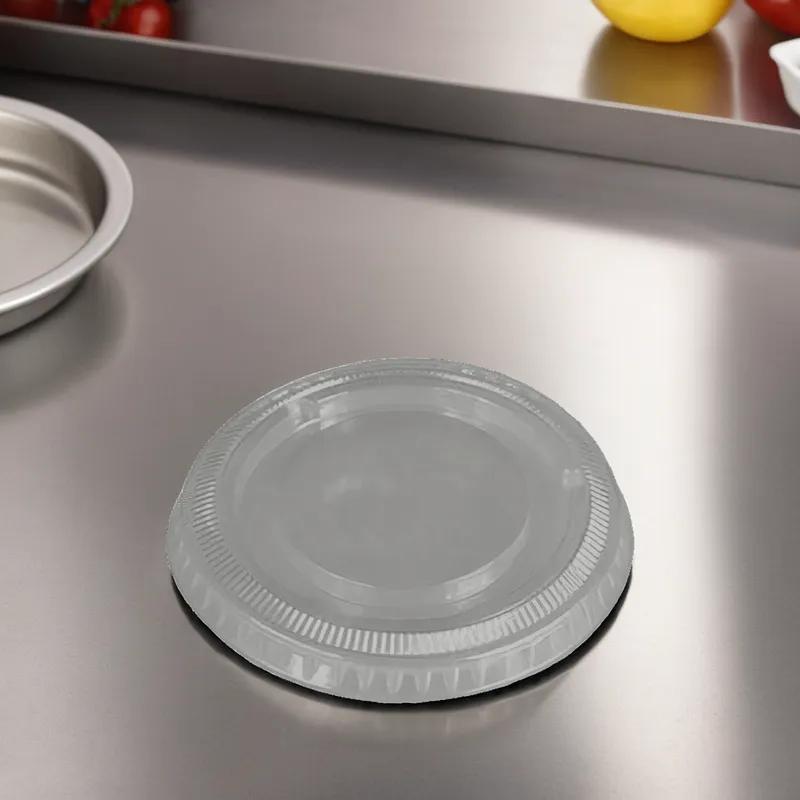 Lid Flat Plastic Clear Round For 1.5-2-2.5 OZ Souffle & Portion Cup 2500/Case
