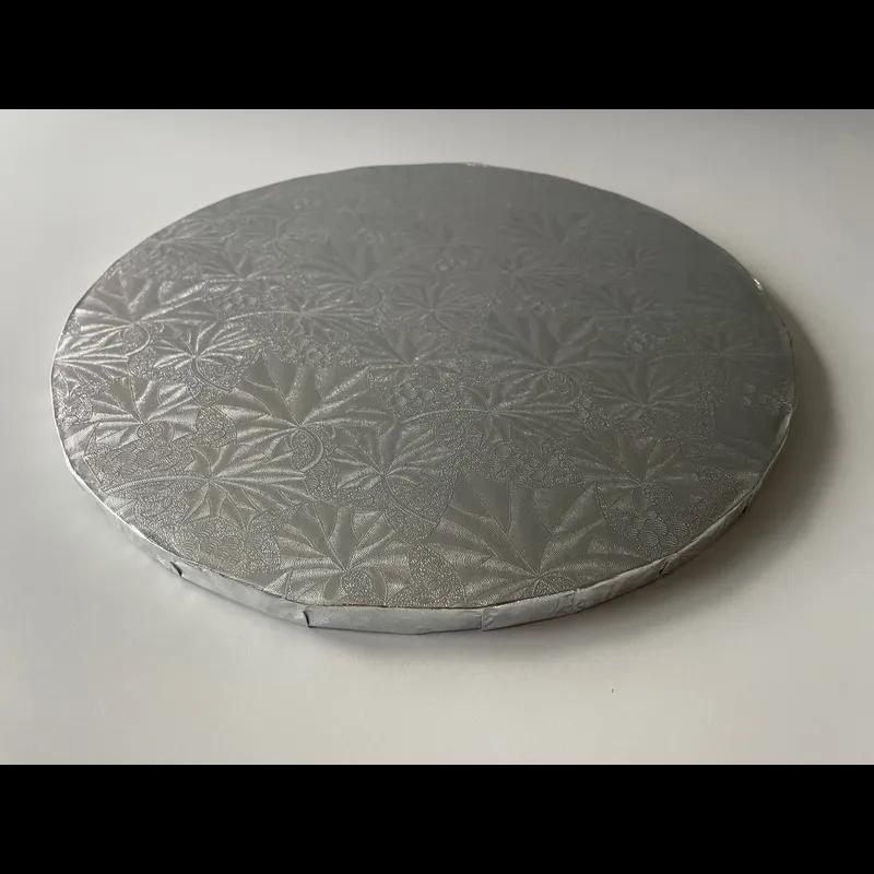 Cake Board 6X0.5 IN Silver Round 12/Case