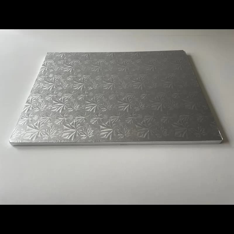Cake Board 12X16X0.5 IN Silver Rectangle 6/Case